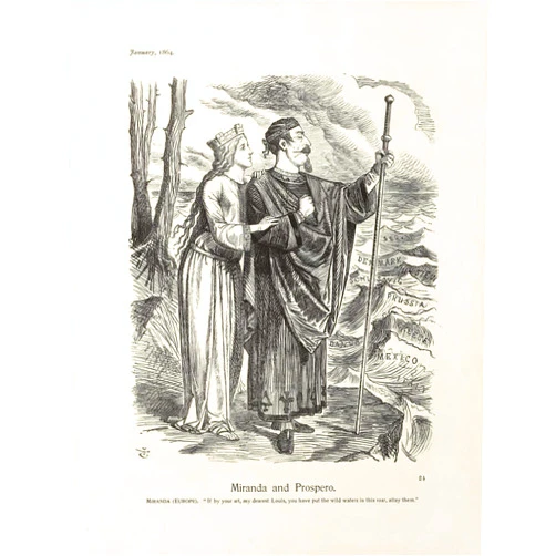 By ArtDirect Miranda and Prospero (1864) 8x10 UnFramed Art Print Poster Ready for Framing by Sir John Tenniel