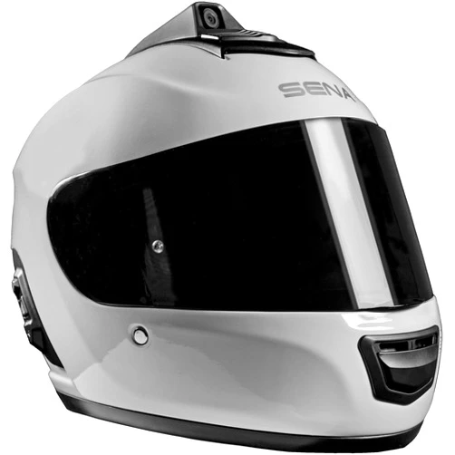Sena Momentum Pro Dual Integrated BT Full Face Helmet - Glossy White - Small