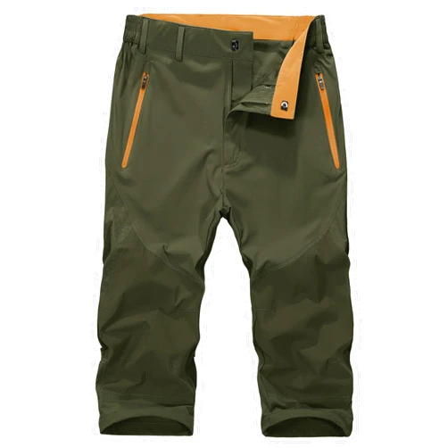 MAGNIVIT Men's 3/4 Capri Pants Below Knee Quick Dry Lightweight Hiking Cargo Long Shorts(No Belt)