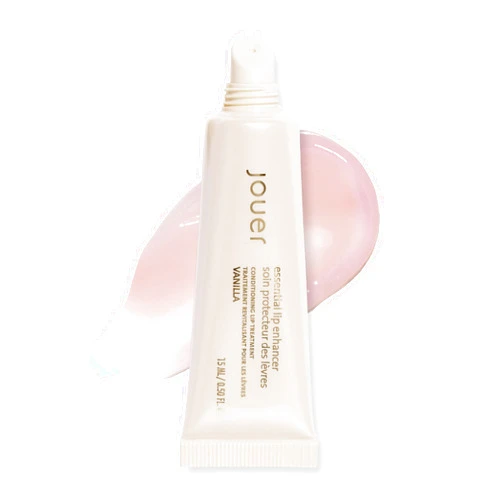 Jouer Essential Vegan Lip Enhancer - Plumping Vegan Lip Gloss - Lip Conditioner - Jojoba Seed Oil and Maxi Lip Formula for Fullness, Vanilla Lip Gloss (15ml) - Valued at $26