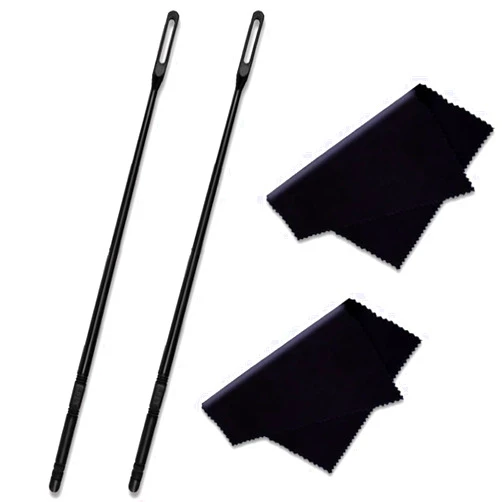 HZMM 2 Pcs Flute Cleaning Kit Flute Cleaning Rod with 2pcs Flute Cleaning Cloth Flute Cleaning Swabs Flute Polishing Cloth Flute Stick Flute Cleaner Flute Cleaning Tools for Flute Maintenance Tools