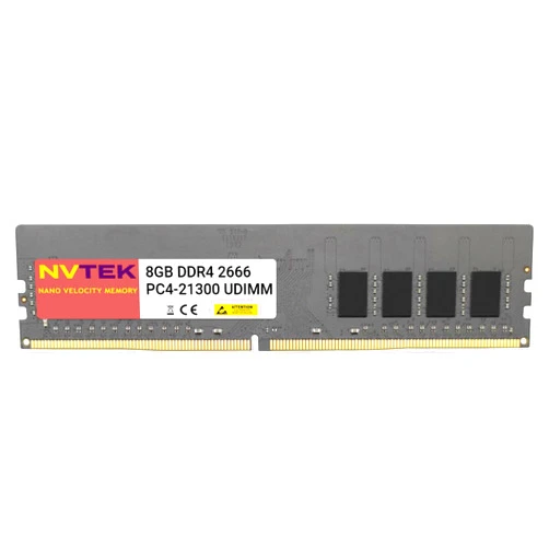 NVTEK 8GB (1X8GB) DDR4 2666MHZ PC4-21300 UDIMM 1Rx8 1.2V 288-PIN Non-ECC Unbuffered Desktop PC Computer Memory