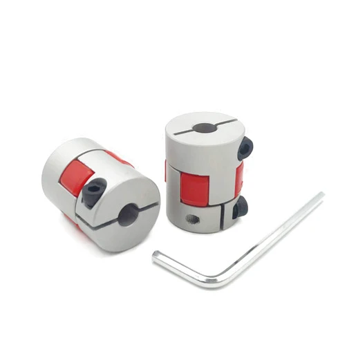 VICHSAMWY 2PCS 5mm to 8mm Aluminium Plum Flexible Shaft Coupling 30mm Length 25mm Diameter Connector Flexible Coupler for 3D Printer CNC Machine and Servo Stepped Motor