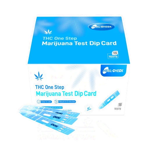 HEAL-CHECK 15 Pack Drug Test Kit Marijuana, Individually Wrapped Single Panel THC Screen Urine Drug Test Kit with 50 ng/ml Cut Off Level, Marijuana Drug Test for Home Use, Accurate Results in 5 Minutes