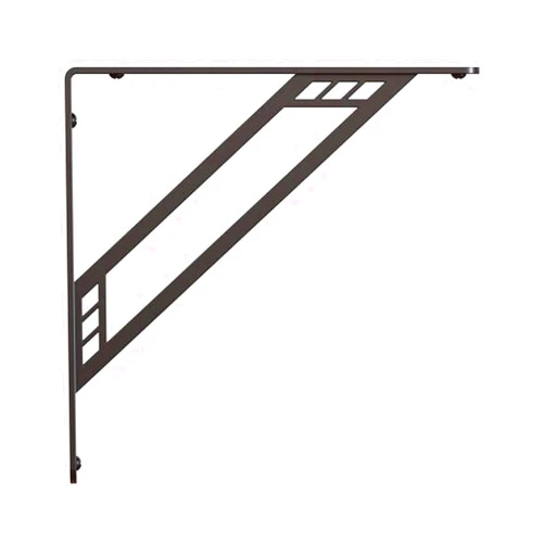 212 Main 8 in. Richland Black Steel Decorative Bracket - Case of 8