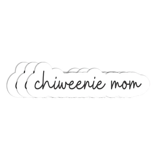 MABSDesigns 3Pcs Chiweenie Mom Sticker - Cute Chiweenie - Dog Lover - Dog Mom - Sticker for Laptop Or Bottle - Chiweenie Owner