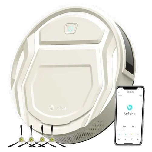 Lefant Robot Vacuum M210 Pro, 2200Pa Suction,120 Mins Runtime, Self-Charging Slim Robotic Vacuum Cleaner, APP/Voice/WiFi/Alexa Control, Ideal for Pet Hair,Low-Pile Carpet, Hard Floor