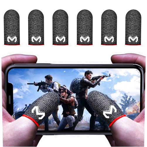 Rakizbe Gaming Finger Sleeves for Mobile Game Controller High-sensitive Anti-Sweat Breathable Seamless Finger Sleeve for PUBG/Knives Out/Rules of Survival
