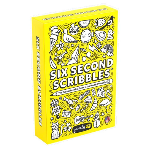 Gamely Six Second Scribbles: The frantically Fast and fantastically Fun Drawing Game | A Family Friendly Party Game for Children, Teens and Adults (New Edition)