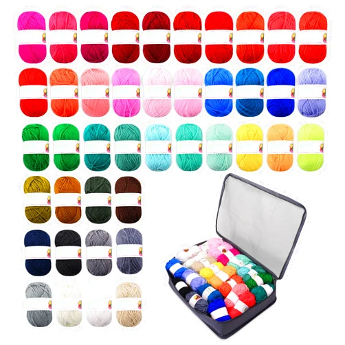 FancyBant Tufting Yarn 42 Set for Tufting Rug Making, Tufted Yarn, Polyester and Cotton Yarn, Tufting Yarn for Custom Carpet Making, Double Knitting Yarn, Multi Color Yarn Optional