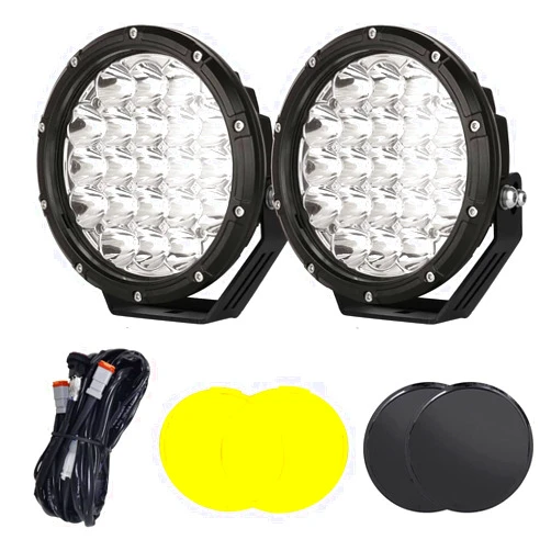 BIGLION.X BIGLIONX Round LED Offroad Lights 7inch 2pcs 210W 32000LM LED Off Road Lights Super Bright Amber Offroad Lights Driving Lights Spot with Wiring Harness IP68 for Trucks Pickup ATV UTV SUV