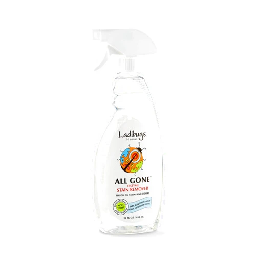 LADIBUGS Natural Enzyme Stain & All Gone Spot Remover Spray, 22oz | Eliminate Tough Stains & Odors | Non-Toxic & Biodegradable Formula