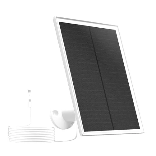 GENDOING Solar Panel for Eufycam 2C/2C Pro/2/2 Pro/E20/E40/E, 6W Weatherproof Solar Panels Charger for Security Camera, 10ft Charger Cable, Micro USB & Type-C Port
