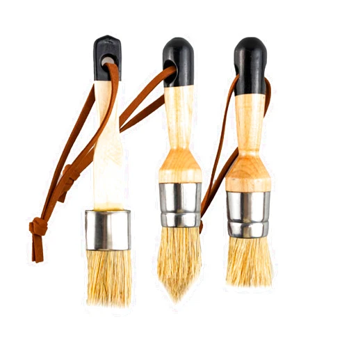 Lygchii Chalk Paint Brush Set of 3, DIY Painting and Waxing Tool, Chalk and Wax Paint Brush for Folk Art Home Décor Wood Projects Furniture Stencils