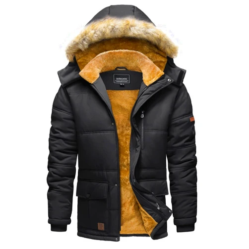TACVASEN Men's Winter Jacket with Hood Water Repellent Windproof Thicken Parka Winter Coat