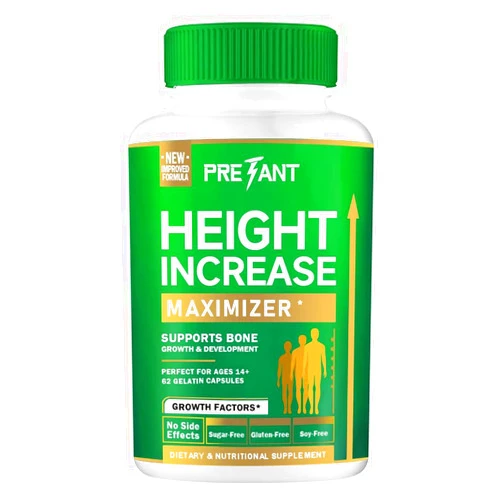 PRETANT- Growth Capsules to Grow Taller - Height Increase Maximizer with Calcium for Bone Strength -Natural Get Taller Supplement for Adults, Teens & Kids - Dietary Edible Healthcare Fitness