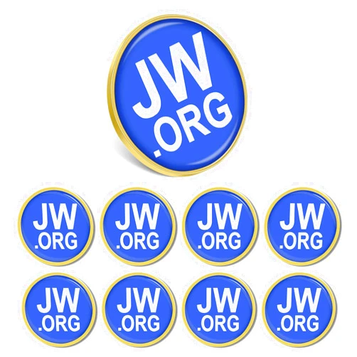 YYDSPin 20/50/100Pack Jehovah's Witnesses - Round Blue Jw.org Lapel Pins Bulk - Brooch Badge Pin for Men Women Clothes Bags Hats