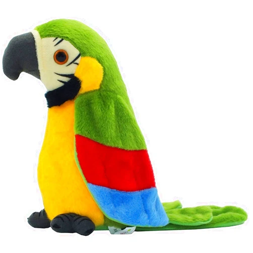 Talyrui Auhafaly Talking Parrot, Repeats What You Say Plush Animal Toy Electronic Parrot Parrot for Boys, Girls Gift