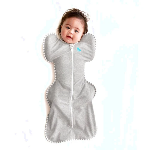 Love To Dream Swaddle UP, Gray, Medium, 13-18.5 lbs., Dramatically better sleep, Allow baby to sleep in their preferred arms up position for self-soothing, snug fit calms startle reflex