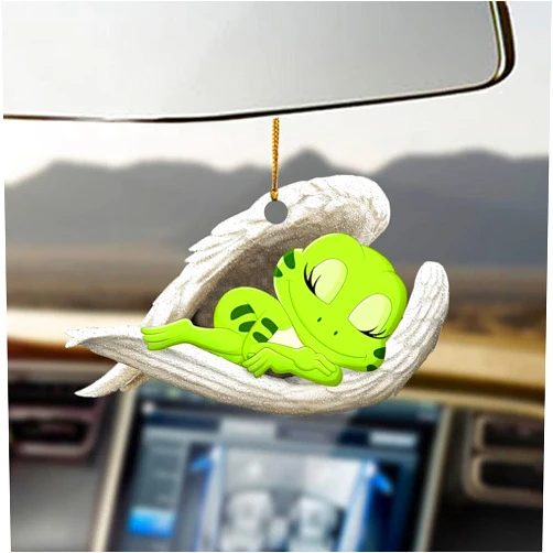 Generic Frog Sleeping Angel Frog Lovers Car Hanging Ornament, Windows Decor Ornament for Mother's Day, Father's Day, Halloween, Thanksgiving, Christmas, New Year