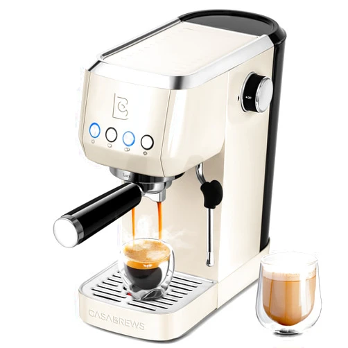 CASABREWS Espresso Machine 20 Bar, Stainless Steel Coffee Maker with Steam Milk Frother, Espresso Coffee Machine Cappuccino Latte Machine with 49oz Removable Water Tank, Creamy