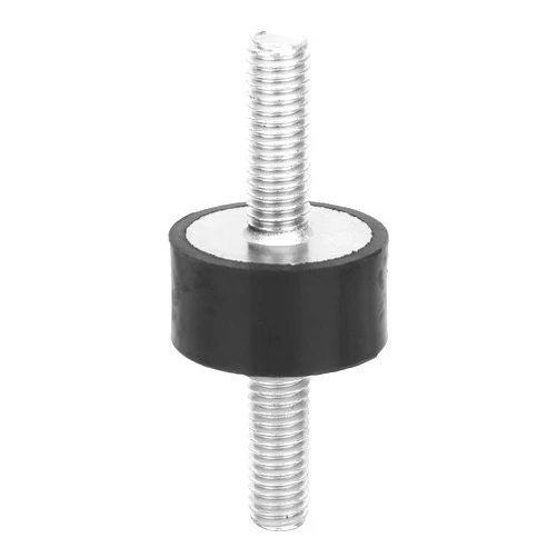Hyuduo 4pcs M6 Rubber Studs Shock Absorber Anti-Vibration Isolator Mounts, Rubber Cylindrical Vibration Isolation Mount for Air Compressors, Garage Motor, Engines(VV2010 M618), Shock