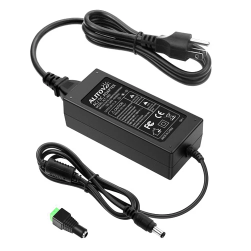 ALITOVE 24V DC Power Supply 2A 48W AC/DC Adapter 100~240V AC to DC 24 Volt 2 Amp Converter 24 vdc 2000mA 1.8A 1.5A 1.3A 1.2A with 5.5mmx 2.5mm 2.1mm Plug for LED Strip Light CCTV Camera DC Pump Fan