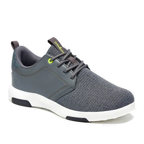OrthoComfoot Men's Orthopedic Fashion Sneakers with Arch Support: Comfortable Plantar Fasciitis Walking Shoes, Casual Breathable Flat Feet Shoes for Foot and Heel Pain Relief