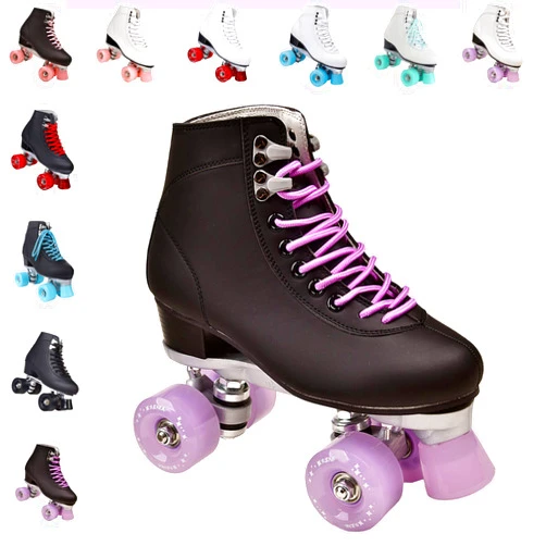 ASJUNQ Roller Skates for Women,Roller Skates Adult,Outdoor Skates for Men,Shoes with Wheels for Adults,Toddler Skates,Quad Skates,Kick Rollerskate Shoes,in Outdoor Recreation,Black3-8