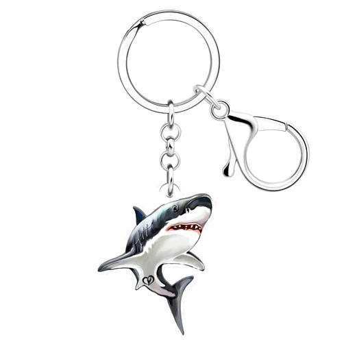 DALANE Acrylic Ocean Animals Keychains Shark Crab Whale Turtle Car Key Ring Gifts for Women Girls Kids Purse Charms Decor