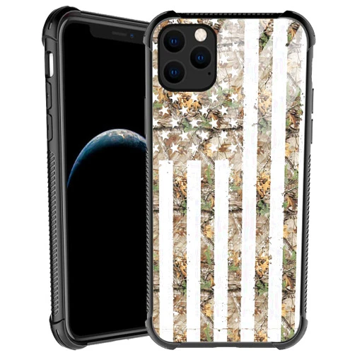 CARLOCA Case Compatible with iPhone 12 Pro Max Case,Camouflage American Flag Case for iPhone 12 Pro Max Men Boys,Anti-Scratch Soft TPU Case for iPhone 12 Pro Max 6.7-inch Camo USA Flag