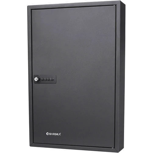 Barska Wall Mount Adjustable Cabinet with Colorful Key Tag Labels Combination Lock Box, 64 Position, Gray