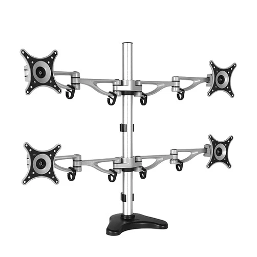 WYUYIWH Universal TV Stand LXHLDD Four Screens TV Stand Mount, Tilt, Telescopic, Swivel Table Top TV Stand with Cable Management, Tabletop TV Base Fits 10-24inch TVs, No Perforation Required