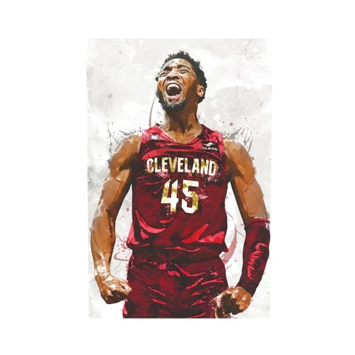 BAVIEN Donovan Mitchell Poster Basketball Canvas Poster Bedroom Decor Landscape Office Room Decor Gift Unframe:12x18inch(30x45cm)