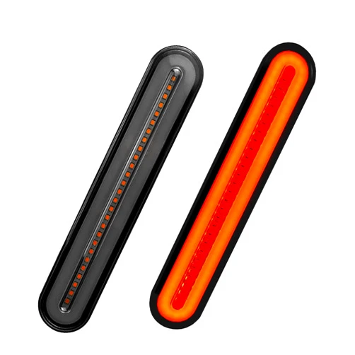 EMIHO Dual Rear Fender/Bagger LED Rod Light Kit Compatible with Harley Davidson Motorcycles Road King Glide, Vertical Mount with Strobe Tail Brake Stop Flowing Turn Signal Light Strip