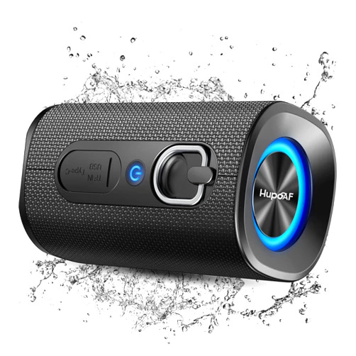 Hupoaf Bluetooth Speaker, 2026 BT5.4 Wireless Bluetooth Speaker with 20W 3D-Stereo Deep Bass, HD Call, Colorful RGB Lights, TF-Card USB, TWS Pairing, IP-X7 Waterproof for Outdoor Travel Party Home Beach