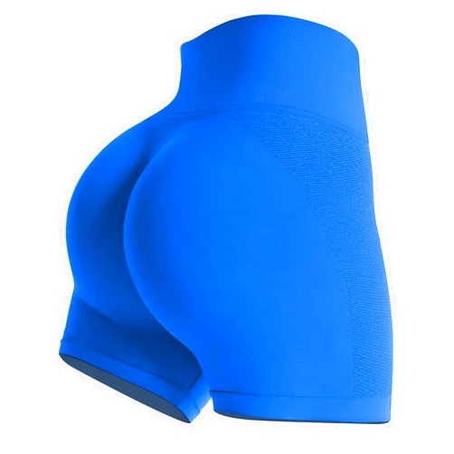 Buauty Gym Shorts Women, Seamless Yoga Workout Shorts, High-Waisted Scrunch Butt Booty Lifting Athletic Running Active Shorts