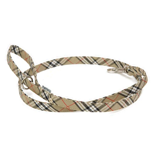 Toto & pal Toto&Pal Royal Tartan Check Lead Beige 20mm