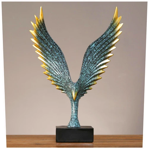 ARTFILIF Spreads its Wings Ornaments Eagle Figurine Office Desk Decoration Crafts Living Room Statues Opening Gift