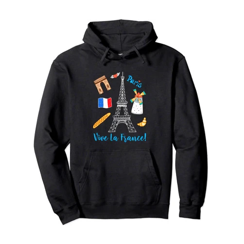 Französische Geschenke & Andenken Paris Skyline Paris Souvenir Eiffel Tower France Vive La France Pullover Hoodie
