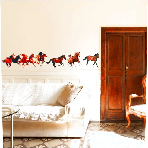 Outus 30 Pieces Horse Wall Decals Wild Horse Decor Wild Horse Stickers Wall Decals Wild Horse Decor for Wall Decoration, 11.8 by 7.8 Inch