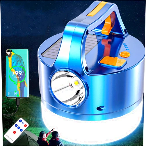 Ztuony USB Rechargeable LED Camping Light Tent Lantern, Solar Lantern Rechargeable, 5 Modes Outdoor Camping Lantern for Hiking, Camping, Emergencies, Failure, Bright Night Lamp (Black)