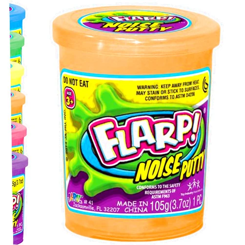 JA-RU Scented Flarp Noise Putty (1 Slime Pack) Mochi Squishy Toys Non Sticky Slime for Kids. Fart Noise Maker. Sensory Stress Toy. Mini Slime Party Favors. 10041-1p