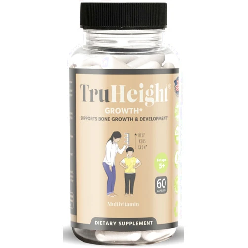 TruHeight Capsules - Natural Height Growth Supplement for Kids & Teens - Pediatric Recommended Height Maximizer with Ashwaganda & Calcium - Height Increase Vitamins, Bone Strength, Grow Taller Ages 5+