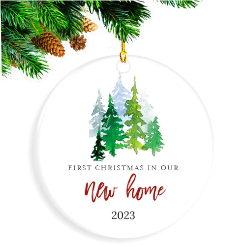 COCAINK House Warming Gifts 2024, 2024 New Home Christmas Ornament, 1st Christmas in Our New Home, Housewarming Christmas Tree Hanging Ornaments