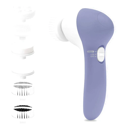 CLSEVXY Facial Cleansing Brush Face Scrubber: CLSEVXY Electric Face Spin Cleanser Brushes with 6 Brush Heads for Deep Cleansing, Gentle Exfoliating, Removing Blackhead, Massaging