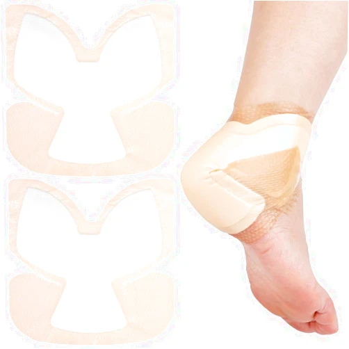 GoToHere Silicone Heel Bordered Foam Dressing Waterproof Absorbent Wounds Bandages Pressure Sore Adhesive Border Protector for Cracked Heels/Ankle/Elbow Bedsore Ulcer 8