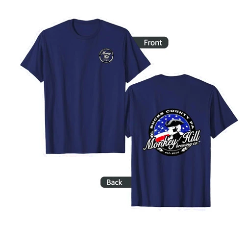 Monkey Hill Brewing Company Homebrewed Craft Beer Monkey Hill Brewing Company Bucks County PA T Shirt Circle