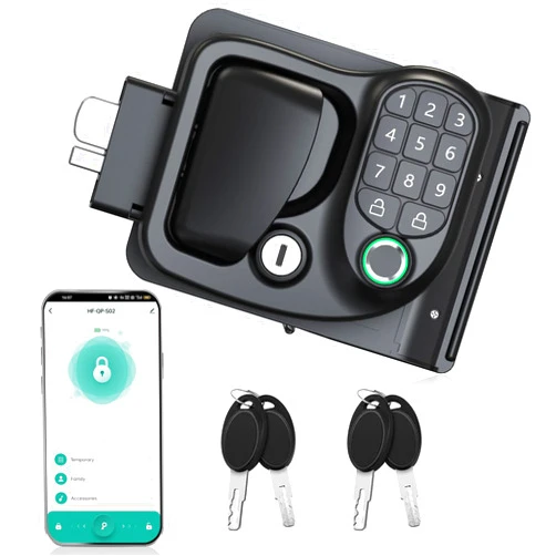 Aoteda Upgraded RV Door Lock Replacement with Mechanical Keys, Fingerprint, Password, Bluetooth APP, RV Keyless Entry for Trailer Door Lock and Camper Door Lock, Trailer Entry Door Latch Replacement