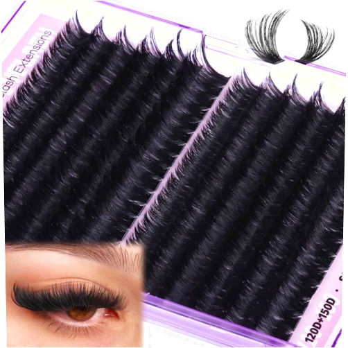 Mavphnee Lash Clusters 14-20MM Long Eyelash Extensions Mega Volume Lash Extensions DIY at Home Fluffy Cluster Lashes Easy Application Soft D Curl Individual Lashes (192 Pcs, 120D+150D)